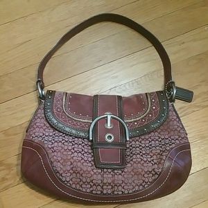 Coach signature soho maroon bag